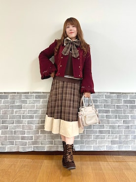 「アイテム（ピーコート）」を使った、まりさん（レディース・157cm）の秋コーディネート