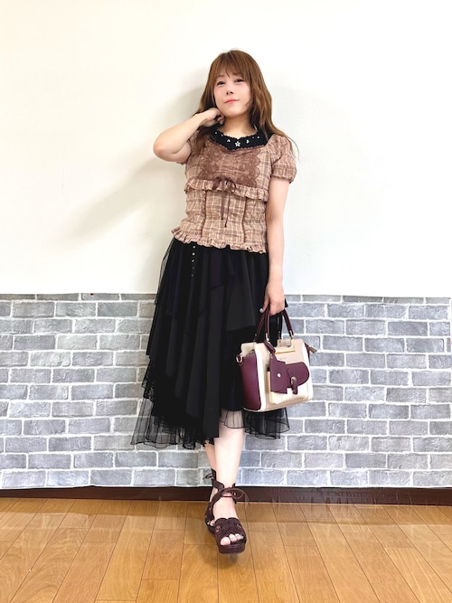 大人気　新品未使用　アクシーズ　レース×雑材バッグ　かごショルダー　黒 axes femme（かごバッグ/ストローバッグ）のフリマアイテム一覧