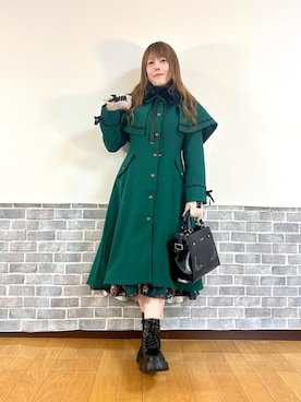 「アイテム（ダッフルコート）」を使った、まりさん（レディース・157cm）の秋コーディネート