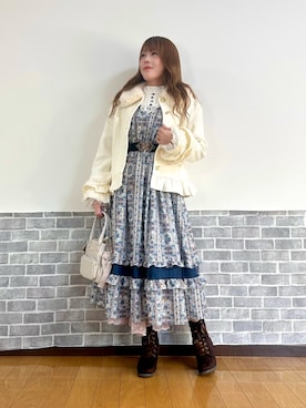 「アイテム（ピーコート）」を使った、まりさん（レディース・157cm）の冬コーディネート