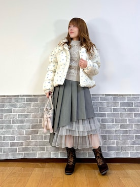 「アイテム（ピーコート）」を使った、まりさん（レディース・157cm）の冬コーディネート