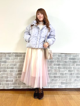 「アイテム（ピーコート）」を使った、まりさん（レディース・157cm）の秋コーディネート