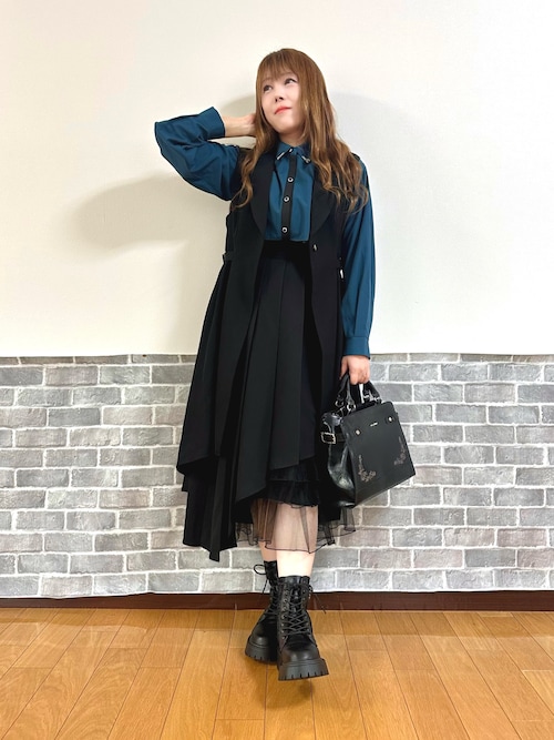 フィッシュテールロングジレ（ベスト）｜axes femme（アクシーズ