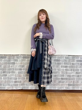 「アイテム（タンクトップ）」を使った、まりさん（レディース・157cm）の秋コーディネート