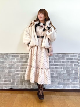 「アイテム（ジャンパースカート）」を使った、まりさん（レディース・157cm）の秋コーディネート