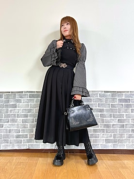 「アイテム（リング）」を使った、まりさん（レディース・157cm）の秋コーディネート