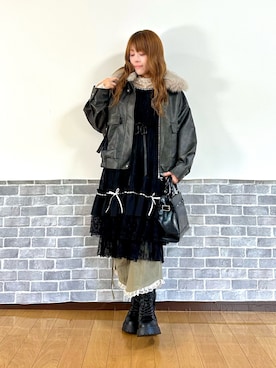 「アイテム（その他アウター）」を使った、まりさん（レディース・157cm）の秋コーディネート