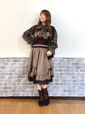 「アイテム（シャツ/ブラウス）」を使った、まりさん（レディース・157cm）の秋コーディネート