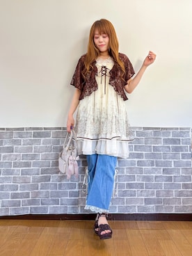 「myu:loret（ミュウロレット）のアイテム」を使った、まりさん（レディース・157cm）の夏コーディネート