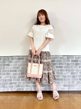 「アイテム（タンクトップ）」を使った、まりさん（レディース・157cm）の夏コーディネート
