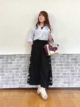 「axes femme（アクシーズファム）のアイテム（パンツ）」を使った、まりさん（レディース・157cm）の夏コーディネート