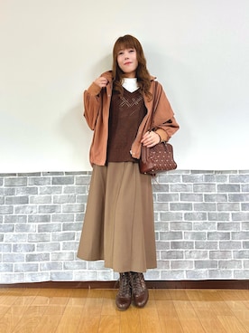 まりさん（レディース・157cm）の秋コーディネート