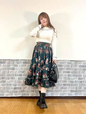 「アイテム（ボストンバッグ）」を使った、まりさん（レディース・157cm）の秋コーディネート