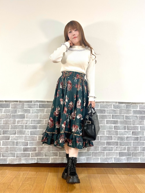 ローズ・オン・フルールスカート（スカート）｜axes femme（アクシーズ