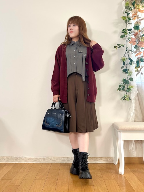 ALLISON BROWN ダークパープル 馬柄 カーディガン CARDIGAN – ALLISON BROWN