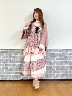 「アイテム（チュニック）」を使った、まりさん（レディース・157cm）の秋コーディネート