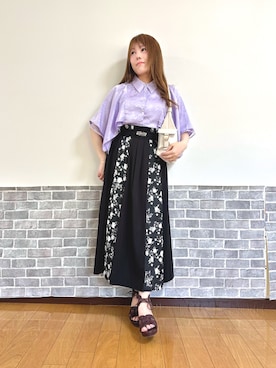 「ラベンダー」｜まりさん（レディース・157cm）の夏コーディネート
