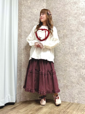 「アイテム（チャーム）」を使った、まりさん（レディース・157cm）の秋コーディネート