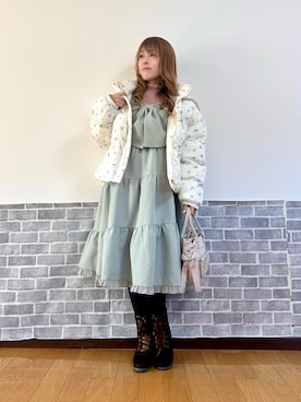 「アイテム（ピーコート）」を使った、まりさん（レディース・157cm）の冬コーディネート