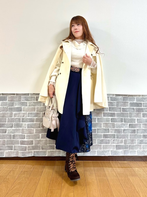 セール】ダブルボタンケープコート（ダッフルコート）｜axes femme