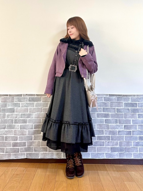 セール】ファー襟カットスエードコート（ダッフルコート）｜axes femme