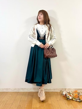 「アイテム（ワンピース/ドレス）」を使った、まりさん（レディース・157cm）の秋コーディネート