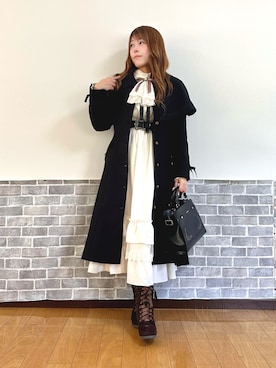 「アイテム（ダッフルコート）」を使った、まりさん（レディース・157cm）の秋コーディネート