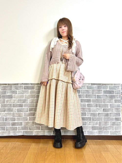 セール】バックフリルロングワンピース（ワンピース）｜axes femme