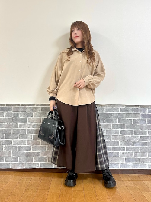 チェック切替ワイドパンツ（その他パンツ）｜axes femme（アクシーズ
