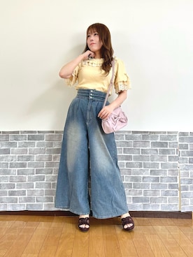 「axes femme（アクシーズファム）のアイテム（サンダル）」を使った、まりさん（レディース・157cm）の夏コーディネート