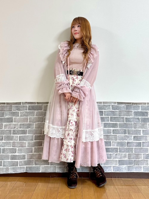 axes femme（アクシーズ ファム） スカート ミニローズプリントSK 