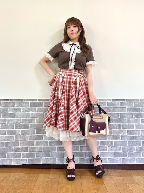 薔薇エンボス配色バッグ（ショルダーバッグ）｜axes femme