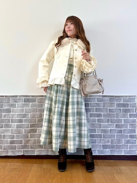 「アイテム（ピーコート）」を使った、まりさん（レディース・157cm）の秋コーディネート