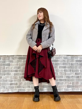 「アイテム（ダッフルコート）」を使った、まりさん（レディース・157cm）の秋コーディネート