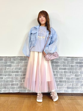 「アイテム（ブルゾン）」を使った、まりさん（レディース・157cm）の夏コーディネート