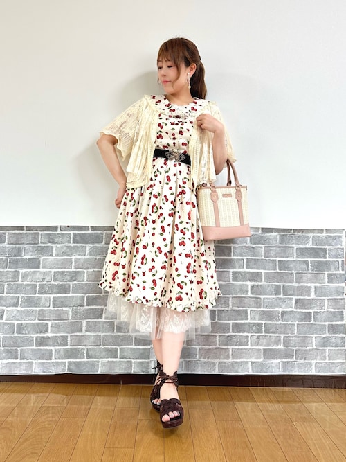 アクシーズファム　axesfemme ワンピース axes femme（アクシーズファム）の「クロスタイ付ワンピース