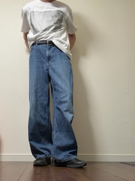 「UNIQLO（ユニクロ）のアイテム（デニムパンツ、ブルー系）」を使った、kato1024さん（メンズ・160cm）の春コーディネート