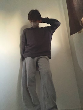 「アイテム（スウェットパンツ）」を使った、ys2014さん（メンズ・153cm）の秋コーディネート