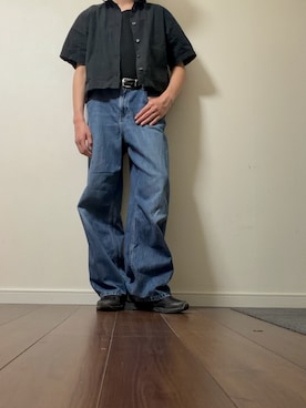 「UNIQLO（ユニクロ）のアイテム（デニムパンツ、ブルー系）」を使った、kato1024さん（メンズ・160cm）の春コーディネート