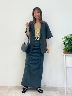 増田恵佳さん(レディース・160cm)の春コーディネート