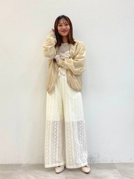 「アイテム（パンプス）」を使った、増田恵佳さん（レディース・160cm・20代）の春コーディネート