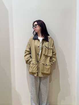 「アイテム（カバーオール）」を使った、yuhiさん（レディース・159cm）の秋コーディネート