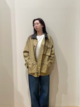 「アイテム（カバーオール）」を使った、yuhiさん（レディース・159cm）の秋コーディネート