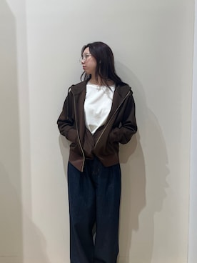 「アイテム（メガネ）」を使った、yuhiさん（レディース・159cm）の秋コーディネート