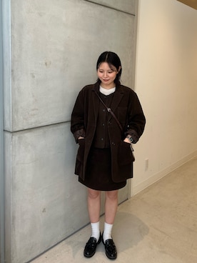 「アイテム（その他アウター）」を使った、cn11216さん（骨格ストレート・レディース・154cm）の秋コーディネート