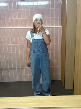 「アイテム（ニットキャップ/ビーニー）」を使った、momo 〻2kidsmomさん（レディース・158cm）の夏コーディネート