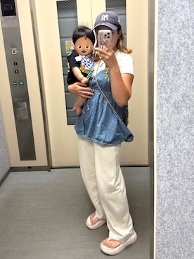 「LEPSIM（レプシィム）のアイテム」を使った、momo 〻2kidsmom👩🏽さん（レディース・158cm）の夏コーディネート