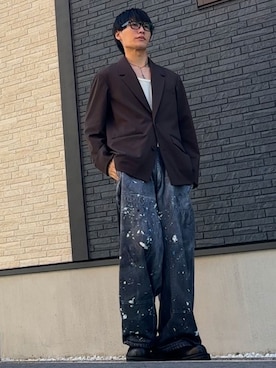 「STUDIOUS（ステュディオス）のアイテム」を使った、たちつてさん（メンズ・168cm）の春コーディネート