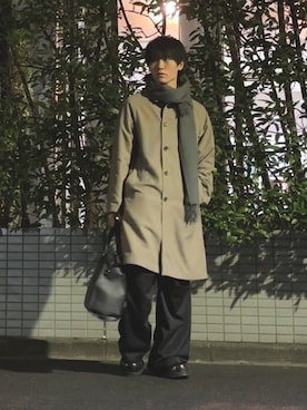 「アイテム（ボストンバッグ）」を使った、ttatsuuntさん（メンズ・168cm）の冬コーディネート