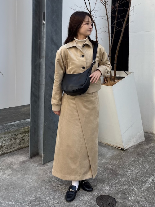 3/4～価格改定》ソフトレザーラウンドショルダーバッグ(CE-1326